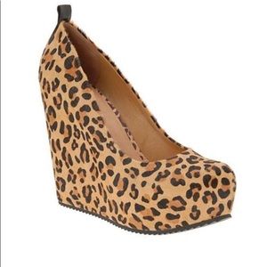 Cheetah print wedge